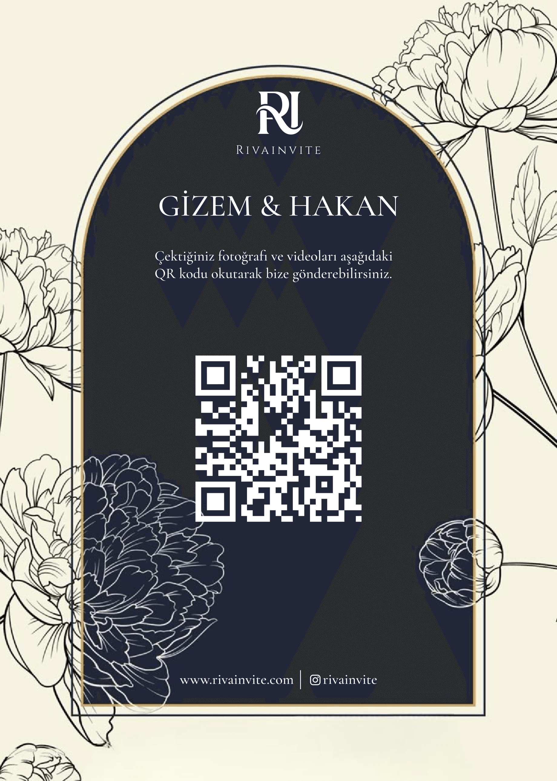 RivaInvite QR hatıra albümü kartı