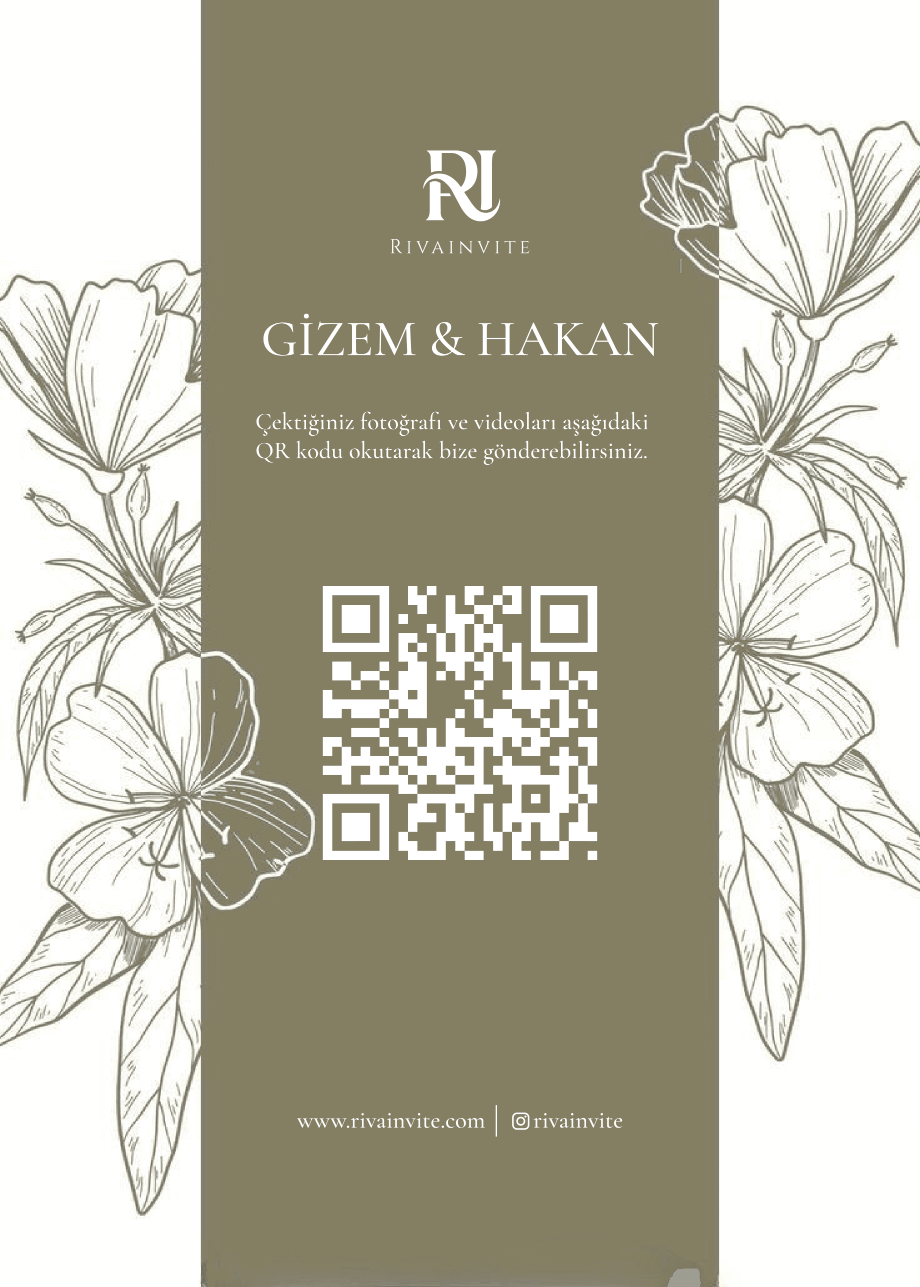 RivaInvite QR hatıra albümü kartı